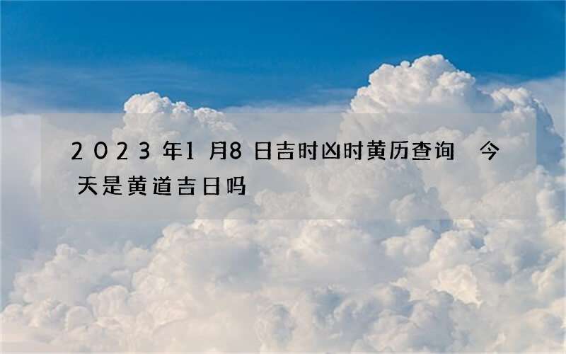 2023年1月8日吉时凶时黄历查询 今天是黄道吉日吗